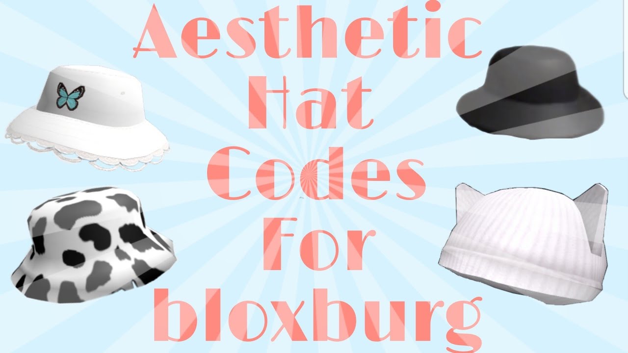 Aesthetic Hat codes for bloxburg - YouTube