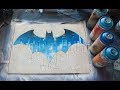 BATMAN LOGO (glow in the dark) - SPRAY PAINT ART tutorial by Ucuetis