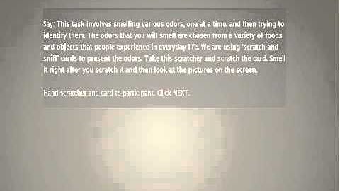 NIH Toolbox Odor Identification Test Adult version