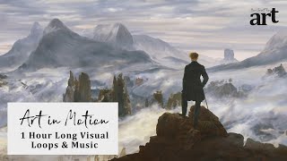 Wanderer Above the Sea of Fog by Caspar David Friedrich | 1 HOUR LOOP WITH PEACEFUL CINEMATIC MUSIC