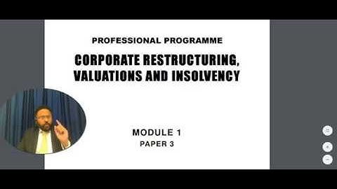 Introduction to Corporate Restructuring Valuation And INSOLVENCY