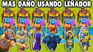 WHICH CARD CAN DO MORE DAMAGE using LUMBERJACK | CLASH ROYALE