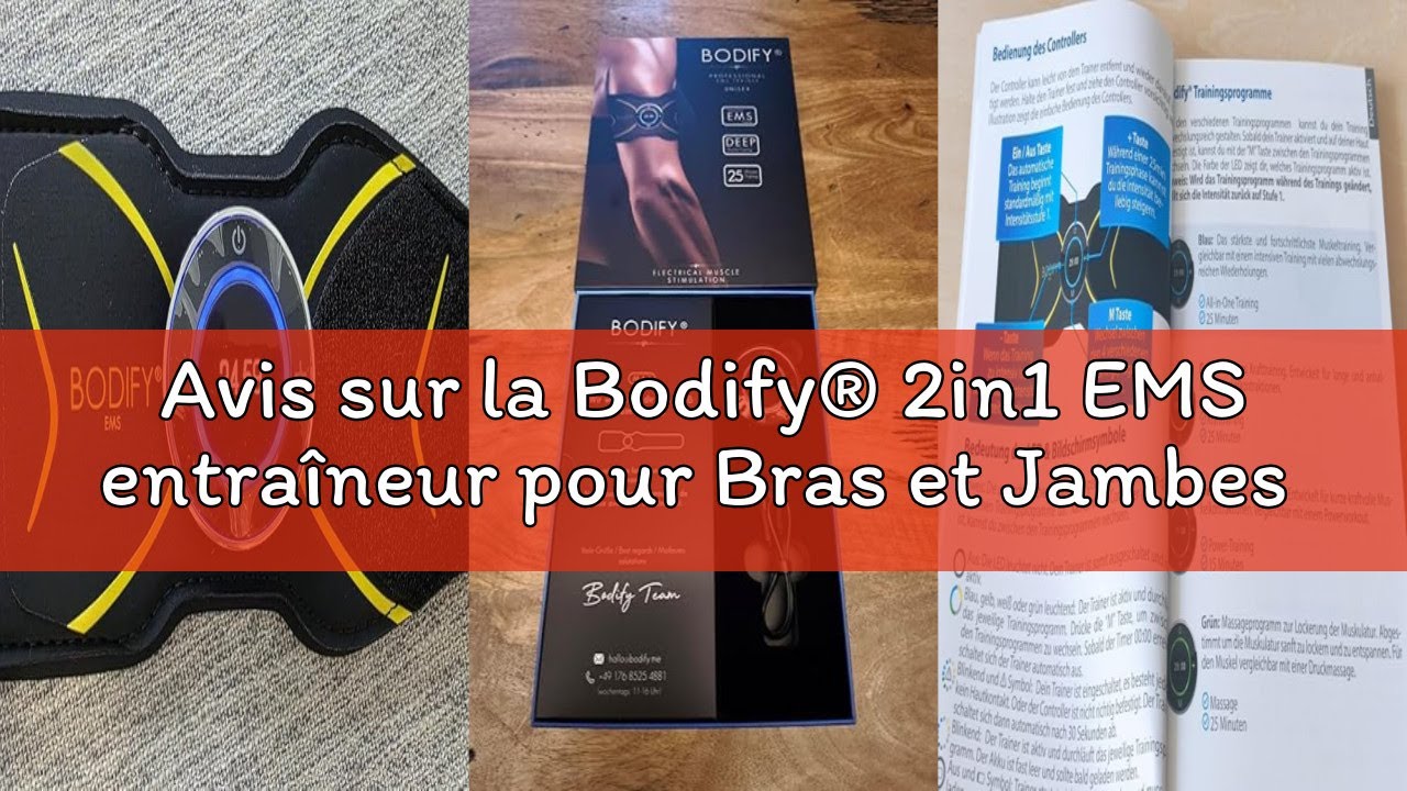 Bodify® EMS Ab Trainer Pro - Stimulation ciblée des muscles abdominaux