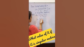 Imp|What value of x.A =[2(x+1) 2x x x_2] is a singular matrix|class12th|#shorts#virals#trending