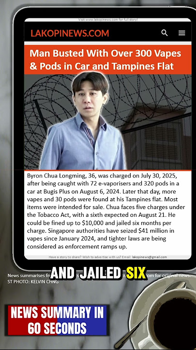 Man Busted With Over 300 Vapes & Pods in Car and Tampines Flat