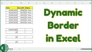 How to Add Border Dynamically in Excel