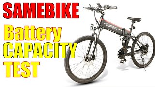 Samebike Battery Capacity Test. 500W 10Ah LO26