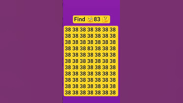 Find 83 😲 #quiz #puzzle #illusion #iqtest #iq #gkquiz #maths #braintest