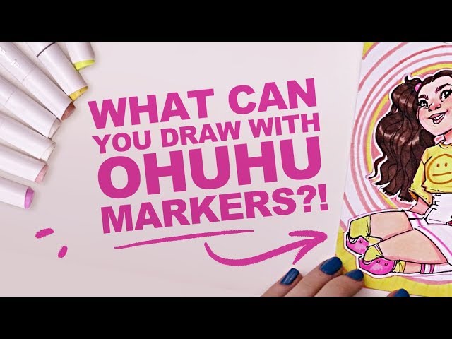 Como USAR OHUHU 🔝BRUSH🔝 MARKERS 72 SET// Ilustrando con