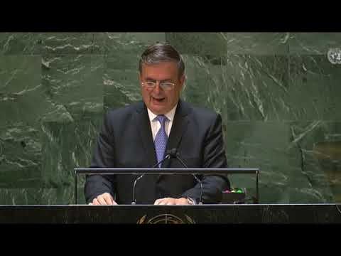 Intervención del canciller Marcelo Ebrard en la 76º Asamblea General de las Naciones Unidas