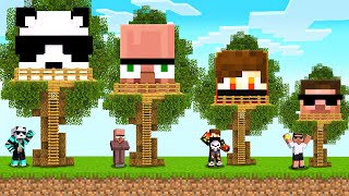 10 SECONDS vs 1 HOUR TREE HOUSE in Minecraft!