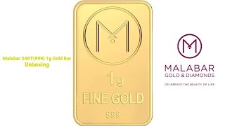 Malabar 24KT(999) 1gm Gold Bar | Ejohri | Purity & Weight Check Test | Rose Impression | Unboxing