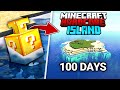 I survived 100 days on deserted island in minecraft hardcore