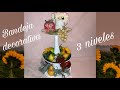 BANDEJA DECORATIVA DE 3 NIVELES | Decoración con frutas y flores