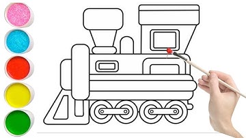 How To Draw A Train From Number 22 22 22 | How To Make Train Drawing Easy Step By Step |Easy Drawing