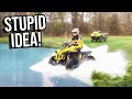 SKIMMING The POND On My FOUR WHEELER | 65MPH+