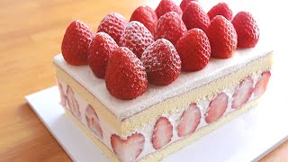 วิธีทำเค้กสตรอเบอร์รี่ของโรงแรม / Strawberry Shortcake