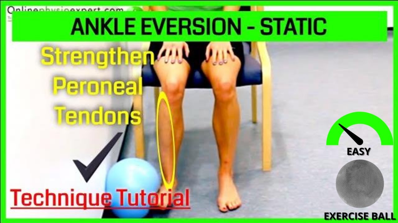 Static Ankle Eversion Strengthening Exercise Tutorial - ONLINE PHYSIO  EXERCISES 