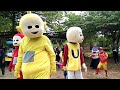 TINKY WINKY, DIPSY, LALA, PO TELETUBBIES & UPIN IPIN ROMBONGAN SAMPAI KE TEMPAT WISATA NAIK BUS TAYO