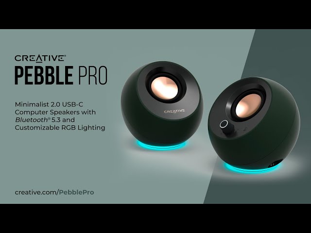 Buy Creative Pebble Pro 2.0 USB-C PC Speaker with Bluetooth 5.3 and  Customizable RGB Lighting, USB Audio and Headset/Microphone Port - on  Creative India Lowest Price in India