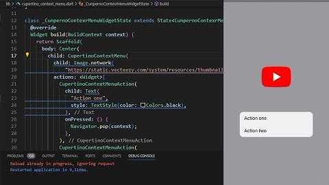 CupertinoContextMenu Widget | Flutter | Dart