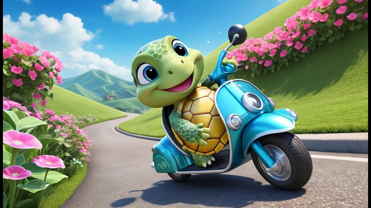 Twinkle Turtle’s Magic Scooter | Turtle Song for Kids | Sparkly Scooter Adventure Rhyme