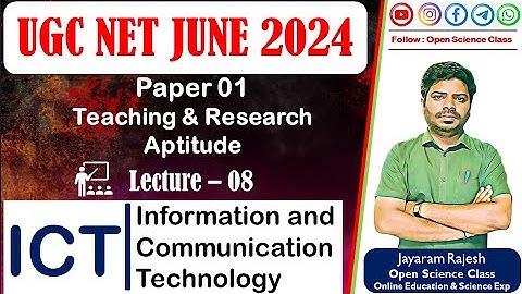 UGC NET JUNE 2024|Lec -08 | Information and Communication Technology | Open Science Class