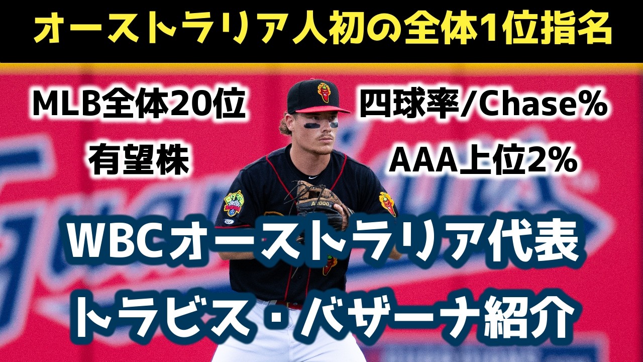 WBC オーストラリア代表 トラビス バザーナ 直筆サインボール Prospect] Introducing Travis Bazzana, WBC Australia representative