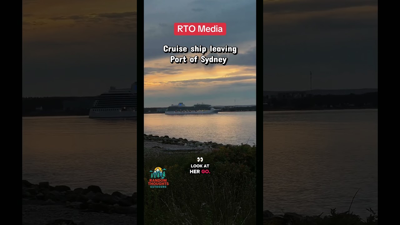 Vista cruise leaving port of Sydney Cape Breton Nova Scotia Canada #cruiseship