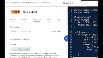 Google Kickstart Parcels Blazing fast Linear solution using Diamonds
