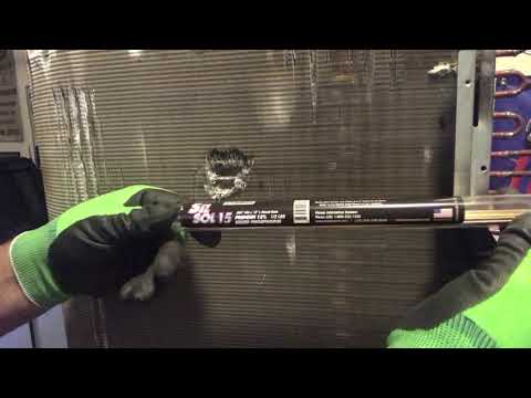 Repairing a leak on a condenser coil. This is how I repair leaks on condenser and evap coils.