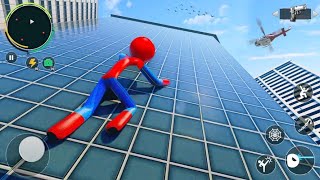 Flying Stickman Rope Hero Game | MISSION NO3 #3 Android GamePlay screenshot 5