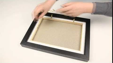 How To Mount The Canvas In The shadowbox side Of The Combiframe 1