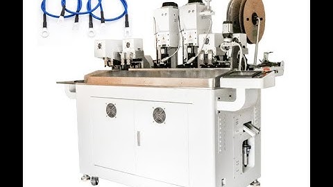 Automatic Heat-shrink Tubing cutting Inserting and Crimping Machine for both end