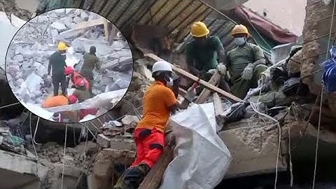 TAZAMA WANACHOKIFANYA WAOKOAJI   LILIKOPOROMOKA GHOROFA KARIAKOO