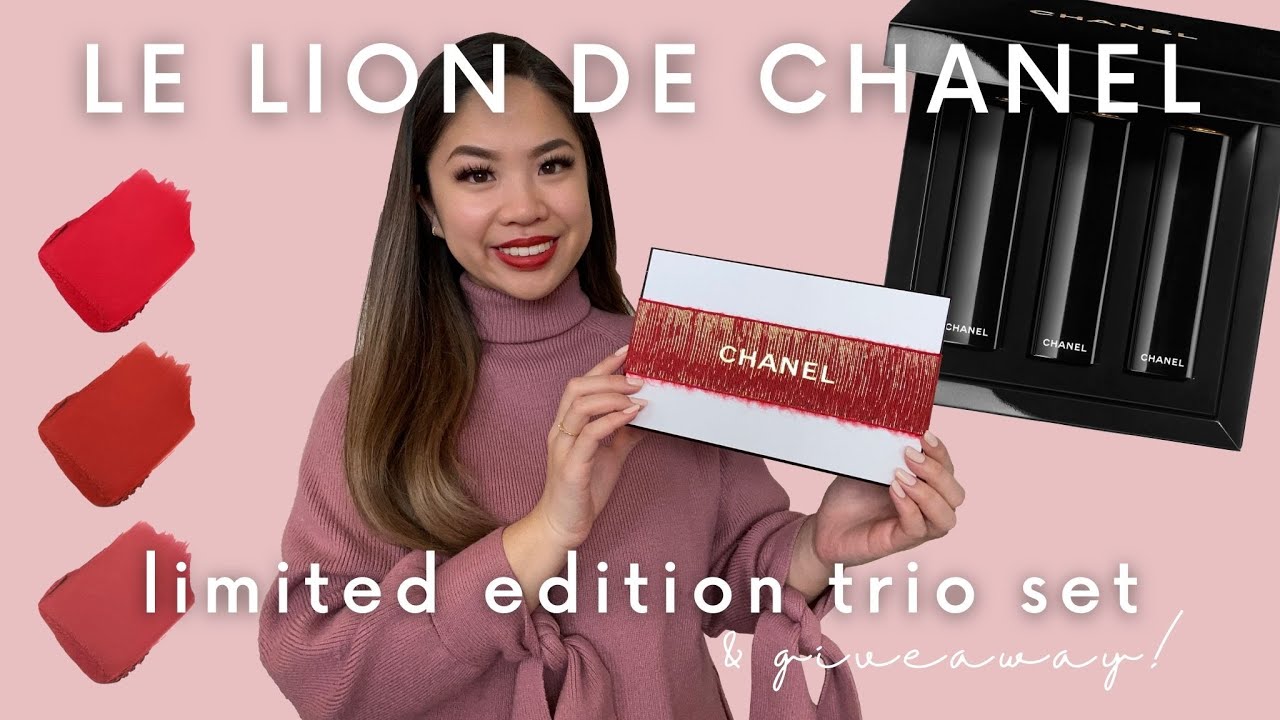 NEW CHANEL ROUGE ALLURE VELVET LE LION SET SWATCHES AND FIRST IMPRESSIONS +  🎂BIRTHDAY GIVEAWAY🎂 