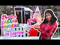 24 HORAS en CABAÑA NAVIDEÑA de CARTÓN🌞🌙 ¿SOPORTÉ EL FRIO? | NAVIDAD MERLIN