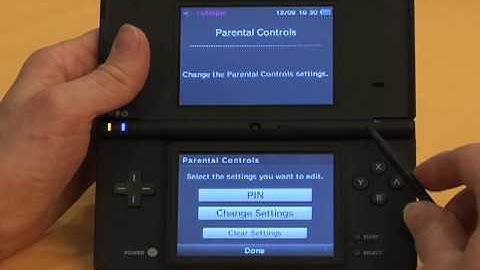 Setting DSi Parental Controls