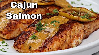 Blackened Salmon with Creamy Cajun Sauce