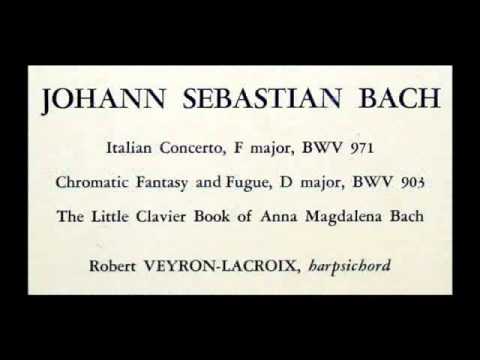 Bach / Robert Veyron-Lacroix, 1961: Minuet in G ma...