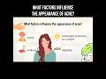 What factors influence the appearance of acne? #pimples #acne #skincare #dermatology