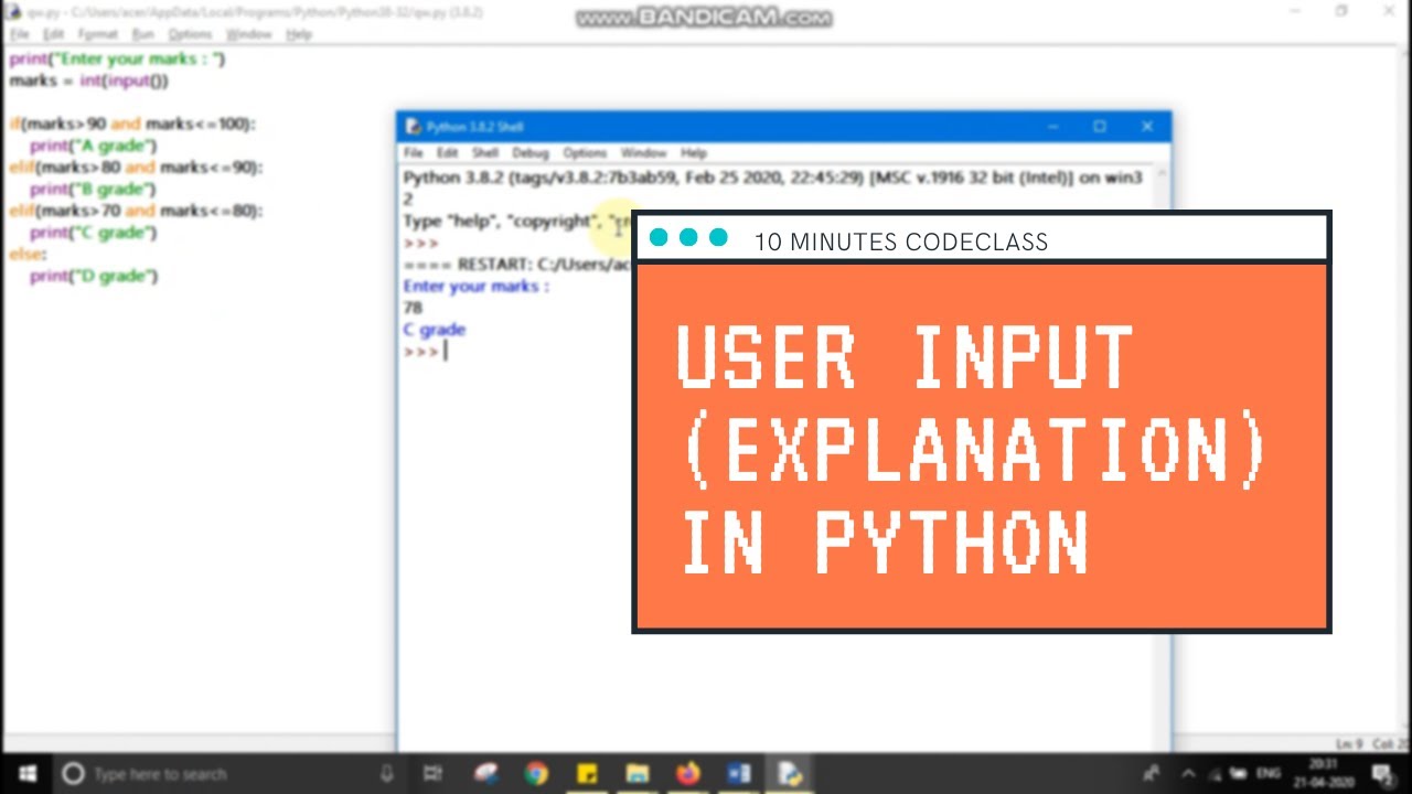 User Input Explanation in Python | Full Python Beginner Series - YouTube