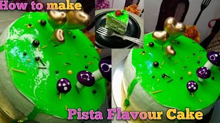 How To Make Pista Flavour Cake 🤤 it's yummy 🥰🥰 Try it for Ur special event