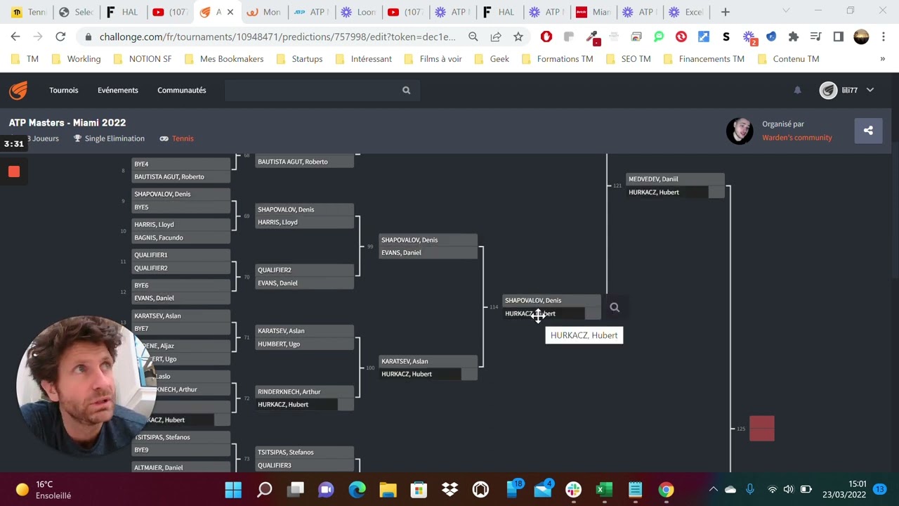 Analyse Tennis Metrics du tableau masculin de Miami 2022
