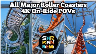 🇫🇮 Särkänniemi - All Major Roller Coasters 4K On-Ride POVs