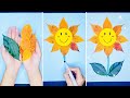 How to Make Sunflower using Dry Leaves | DIY Leaf Craft Ideas #LeafArt #Shorts