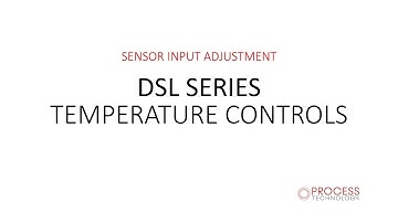 DSL Controllers, sensor input type adjustment