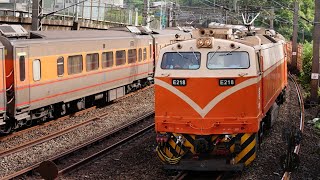 台鐵 511次 莒光號 E218+8自莒 102次 E1000型推拉式自強號 E1058+12PP+E1045 七堵百福交會