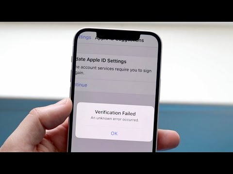 How To FIX Apple ID Verification Failed