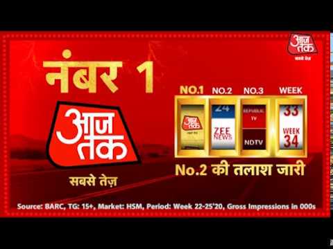 Aaj Tak का बादशाहत बरकरार, कोई नहीं दूर-दूर तक, Number 1- सिर्फ Aaj Tak